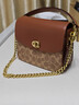 蔻驰（COACH）【圣诞礼物】经典标志CASSIE19号单肩斜挎包翻盖冬季女包 棕黄色锈色（新版） 实拍图