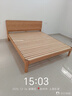 源氏木语橡木实木大板床日式卧室斜靠床现代简约小户型原木风双人床家用床 (高铺)原木色单床1.8*2m(不含垫) 实拍图