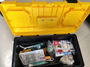 【万人同抢】家用多功能五金收纳箱手提电工工具箱车载维修配件箱 【双层星.金黄】20寸加厚 复工爆品 实拍图