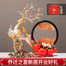 欧梵普（oufanpu）乔迁之喜礼物搬家开业礼品创意鹿轻奢电视柜客厅玄关流沙画摆件 一鹿高升事事如意（橘黄礼盒装） 【福鹿发财，节节高升】 实拍图
