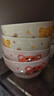 【天天低价】新款釉下彩陶瓷碗餐具套装少女心ins风陶瓷碗勺 小熊葫芦碗两碗两勺 实拍图