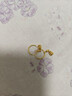 周六福5G工艺黄金耳环女相思水滴球足金耳坠计价A099598 一对 约2.71g  实拍图