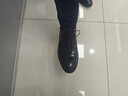 百丽男鞋2025商务正装休闲增高软底真皮鞋 黑色A2247（三接头款） 43 实拍图