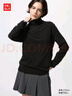 优衣库女装HEATTECH摇粒绒两翻领套头衫/长袖479608 09 黑色 XS /150/76A 实拍图