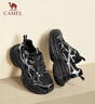 骆驼（CAMEL）银月户外复古老爹鞋厚底休闲鞋 L24A283742 黑/银 37 实拍图
