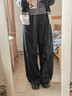 森马（Semir）牛仔裤女冬季分割抓毛拖地裤2025酷飒风显腿长弯刀裤109725124008 实拍图