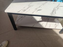 富禾茶几客厅家用茶桌钢化玻璃茶台仿岩板大理石茶几轻奢沙发边几桌子 亏本跑量【加粗钢架】白大理石纹色100cm 实拍图