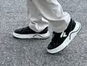 FILA【章昊同款】50-50帆布鞋 | 斐乐潮牌厚底帆布鞋男鞋透气增高板鞋 奶白/深森林绿-GF 41 实拍图