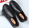 JETRAM男鞋透气春夏真皮休闲男士皮鞋男头层牛皮中老年人加绒棉鞋爸爸鞋 黑色（8823）皮鞋 47 实拍图