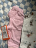 贝瑞加（Babyprints）宝宝开裆裤2条装新生儿纯棉长裤婴儿按扣款裤子 小鹿+粉 59 实拍图