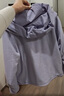 优衣库女装双面穿防风摇粒绒拉链连帽外套户外防水冬季新款479697 479697/71浅蓝紫色 L 实拍图
