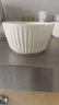 奶油风碗碟套装新款家用高颜值陶瓷餐具碗盘筷子轻奢耐高温 4.5英寸美式碗奶油色4只装 4件套 实拍图