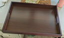 新款竹木茶盘托盘大小型承重多功能盘家用长方形客厅中式提手托盘 黑胡桃色茶托盘44*30cm 实拍图