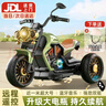 贝趣儿童电动车摩托车1-3-6岁宝宝三轮车小孩玩具车可坐人遥控电瓶车 超大复古绿【遥控双驱+音乐+礼包 1-7岁生日周岁六一儿童节礼物 实拍图