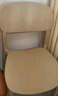 餐椅塑料椅子办公凳靠背休闲椅家用书桌椅卧室化妆椅简易小椅子 卡其色-四腿餐椅【加固标准款】 实拍图