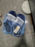 乐拖侧脸熊 棉拖鞋男秋冬季防水保暖厚底棉鞋情侣居家拖鞋 藏青44-45 实拍图