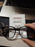 蔡司（ZEISS）镜片可选近视眼镜男女变色防雾防蓝光辐射平光镜木纹腿大框配度数 黑框木纹腿-0度钻晶防蓝光平光镜 实拍图