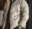 马登工装美式休闲90白鸭绒羽绒服男户外防风外套冬季男士保暖面包服 浅灰色 【立领羽绒服短款/加厚防寒服/男款羽绒服】 2XL 实拍图