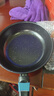 【亏本清仓】韩式麦饭石色不粘锅平底锅铁锅电磁炉不带盖 黑色小煎锅 16cm 实拍图