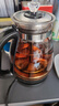 煮茶器养生壶喷淋式煮茶壶烧水壶电热水壶蒸茶壶 蒸茶器 泡茶壶围炉煮茶 1L煮茶器【防干烧保护】 【加厚高硼硅玻璃】 实拍图