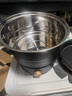 BING YUE便携式电煮锅小型多功能锅分体式电火锅学生宿舍折叠旅行出差双锅304不锈钢 1.6L 雅黑【豪华款】-煎/炖/蒸/煮/焖/涮 实拍图
