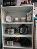 帅仕（shuaishi）厨房用具置物架落地多层餐边柜收纳碗柜家用橱柜微波炉烤箱储物柜 【加高加厚】白4层80长42深丨双线孔可通电丨一体侧板 实拍图