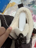 百丽（Belle）姜饼屋毛球挂饰雪地靴女冬季增高加绒保暖棉鞋F2Y1DDD5 啡色-毛里 36 (230mm) 实拍图