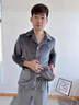猫人情侣睡衣男冬【法兰绒保暖加厚】简约珊瑚绒可外穿家居服男蓝色XL 实拍图