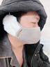 Babysir加绒保暖口罩冬季防风防寒眼镜不起雾骑行防尘护耳口罩高颜值灰色 实拍图