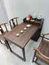 芊梵百恒乌金木岛台阳台茶桌椅组合新中式家用客厅茶台桌喝茶泡茶一体桌 1.2米岛台+1圆满圈椅+2月牙椅 实拍图