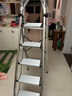 杜邦（DU PONT）梯子家用折叠铝合金梯加厚人字梯登高梯爬步安全梯扶梯楼银色5步 实拍图