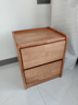 京东京造家居悦枫实木床头柜 天然橡胶木双层储物 收纳卧室储物柜原木色 实拍图