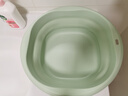 诺兰森迪 旅行便携折叠盆洗脸盆家用旅游军训必备用品水盆宿舍绿 中号 实拍图