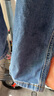 真维斯（Jeanswest）王一博代言牛仔裤男秋冬新款天丝舒适修身直筒高端潮牌休闲裤子男 蓝灰【天丝厚款】 32 码(2尺5) 【建议130-140斤】 实拍图