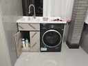 JOMOW九牧王蜂窝铝洗衣柜阳台一体台盆洗衣池槽洗衣机柜滚筒伴侣浴室柜 120CM 左盆 奶茶色 送抽拉龙头 实拍图