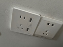 正泰（CHNT）开关插座 五孔插座带2位USB插座 6C奶油白 实拍图