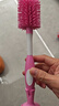 布朗博士奶瓶清洁刷360°旋转硅胶软毛 水杯/奶瓶通用 防刮伤可站立 紫 实拍图
