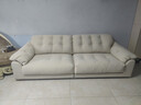 全友家居现代简约云浪沙发客厅可拆洗布艺沙发小户型2025新款直排沙发 【常规款 | 10防猫爪绒】奶酪白 | 2.7m 母婴可接触面料+全拆洗+白鹅毛+加大坐深 实拍图