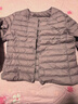 鸭鸭（YAYA）佟丽娅同款轻薄羽绒服女新款冬季短款圆领内胆修身时尚薄外套男 浅紫色【女款无领】 XL 【建议115-125斤】 实拍图