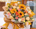馨仪鲜花速递玫瑰向日葵康乃馨花束生日礼物全国同城配送 向日葵玫瑰混搭花束 实拍图