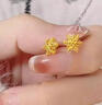 中国黄金（CHINA GOLD）【小雪花】黄金耳钉女士小众首饰足金耳饰新年生日礼物送老婆女友 【玫瑰礼盒】雪花耳钉【一对】 约0.8g 实拍图