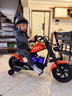 暴风骑士儿童电动摩托车小哈雷童车玩具3-12岁两轮单驱小电摩C12探索版橙 实拍图