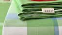 老粗布100纯棉床单单件宿舍单人全棉加厚床笠棉麻条纹被单三件套 【吸湿透气 亲肤舒睡】清新格绿 床单120x230cm【适用于0.9米床】 实拍图