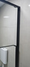 箭牌（ARROW）淋浴房玻璃隔断干湿分离浴屏浴房家用简易一字型卫生间浴室极窄 【黑/灰】1.5-1.59双阻尼缓冲【极窄不锈钢】 实拍图