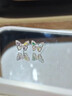 芯奢纯银999足银针蝴蝶耳钉女士耳骨钉高级耳环精致小巧养耳洞不过敏 一对+精美礼盒 实拍图