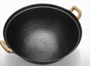 王源吉铁锅炒锅双耳苏锅王老式家用圆底无涂层手工龟纹大肚不粘炒锅46cm 实拍图