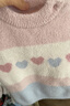 戴维贝拉（DAVE＆BELLA）女童毛衣半边绒儿童针织衫女春季幼儿线衣小童春装幼童线衫打底衫 粉色 110 cm（建议身高100-110cm） 实拍图