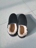3514保暖羊毛布鞋老人鞋套脚款男士爸爸鞋冬季加厚棉鞋 黑色 40  实拍图