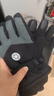 目丸保暖手套男女户外冬天骑行防寒风加绒厚触屏女防水冬季棉滑雪手套 6#雪花圆标黑色（拼色女款） 实拍图