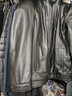 富鋌高端严选头层牛皮蚕丝填充冬季皮夹克保暖立领男士真皮皮衣外套男 实拍图